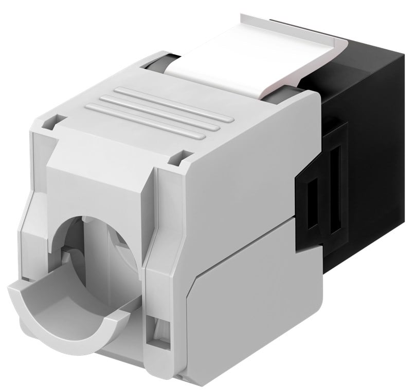 Frutto Keystone RJ45 Cat6A UTP 500MHz Nero - Goobay IWP-MD C6A/BW