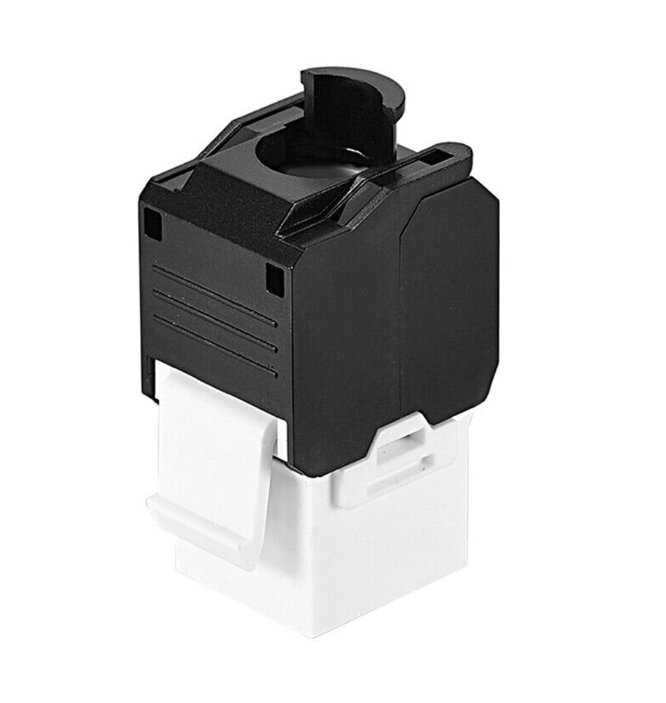 Frutto Keystone RJ45 Cat6A UTP Tool-Free Bianco Nero - Techly Professional IWP-MD C6A/BWT