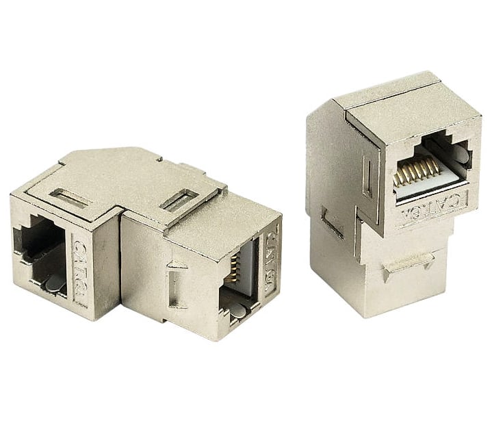 Accoppiatore RJ45 F/F 90° Cat6A Schermato - Techly Professional IWP-MD C6A/S90T