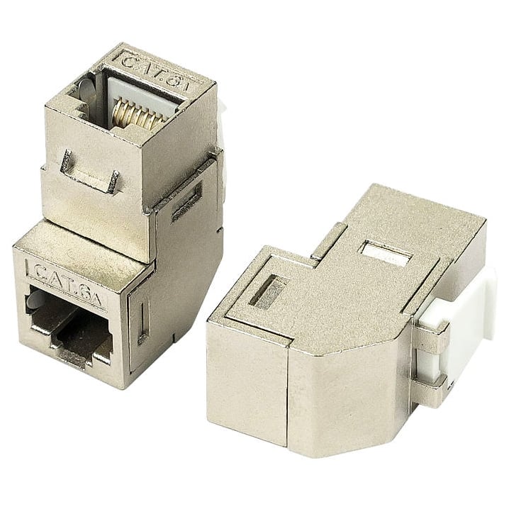 Accoppiatore RJ45 F/F 90° Cat6A Schermato - Techly Professional IWP-MD C6A/S90T