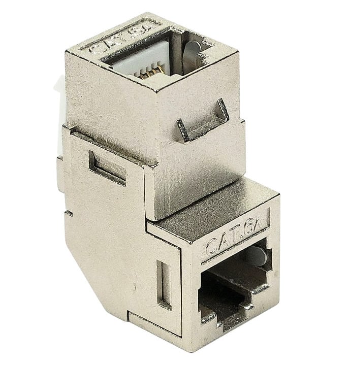 Accoppiatore RJ45 F/F 90° Cat6A Schermato - Techly Professional IWP-MD C6A/S90T