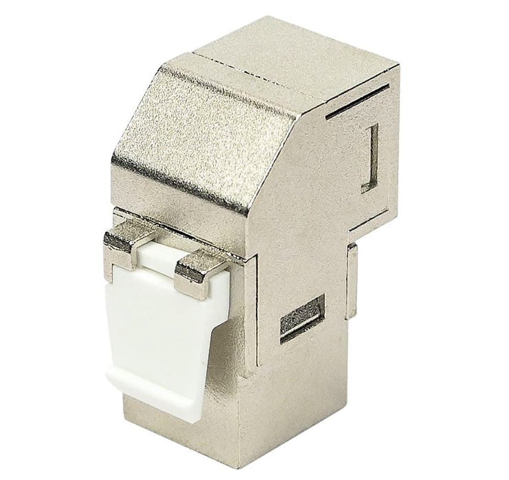 Accoppiatore RJ45 F/F 90° Cat6A Schermato - Techly Professional IWP-MD C6A/S90T