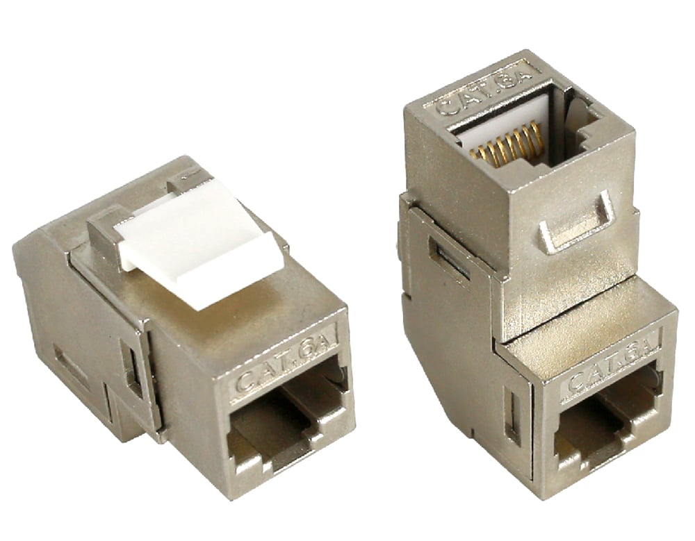 Accoppiatore RJ45 F/F 90° Cat6A Schermato - Techly Professional IWP-MD C6A/S90T