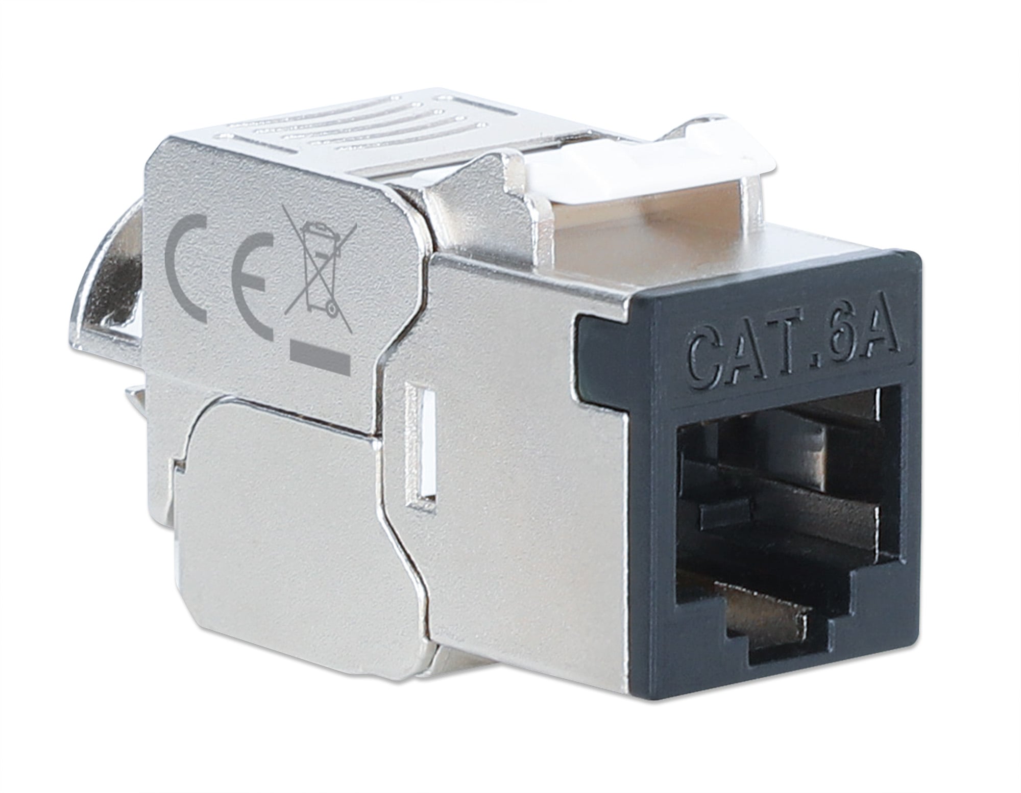 Frutto Keystone RJ45 Cat6A 10G Slim STP Toolless Nero - Intellinet IWP-MD C6A/STBK