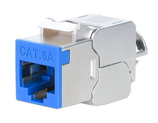 Fruit Keystone RJ 45 Cat 6 A 10 G Slim STP Toolless Blue - Intellinet IWP-MD C 6 A/STBL