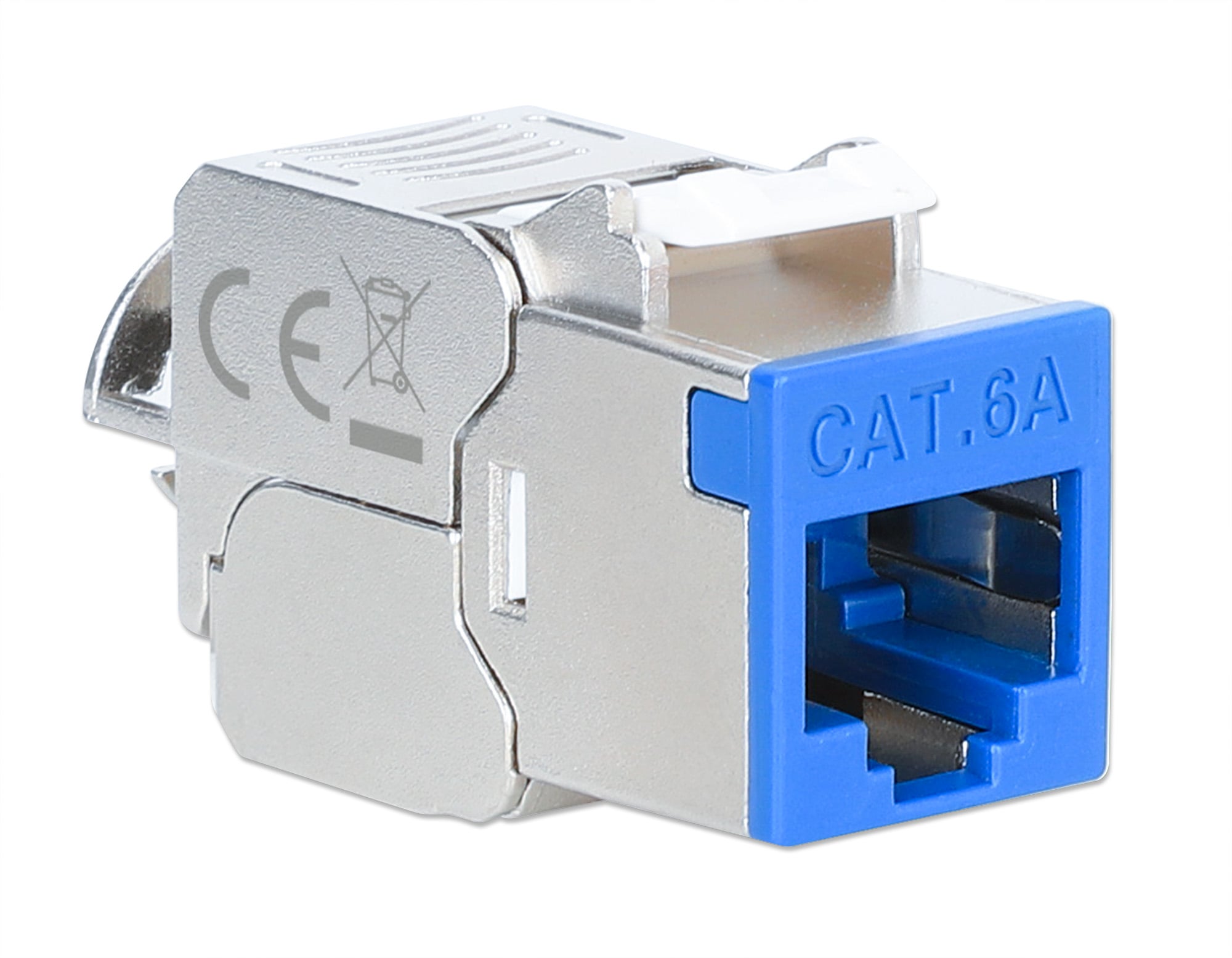 Frutto Keystone RJ45 Cat6A 10G Slim STP Toolless Blu - Intellinet IWP-MD C6A/STBL