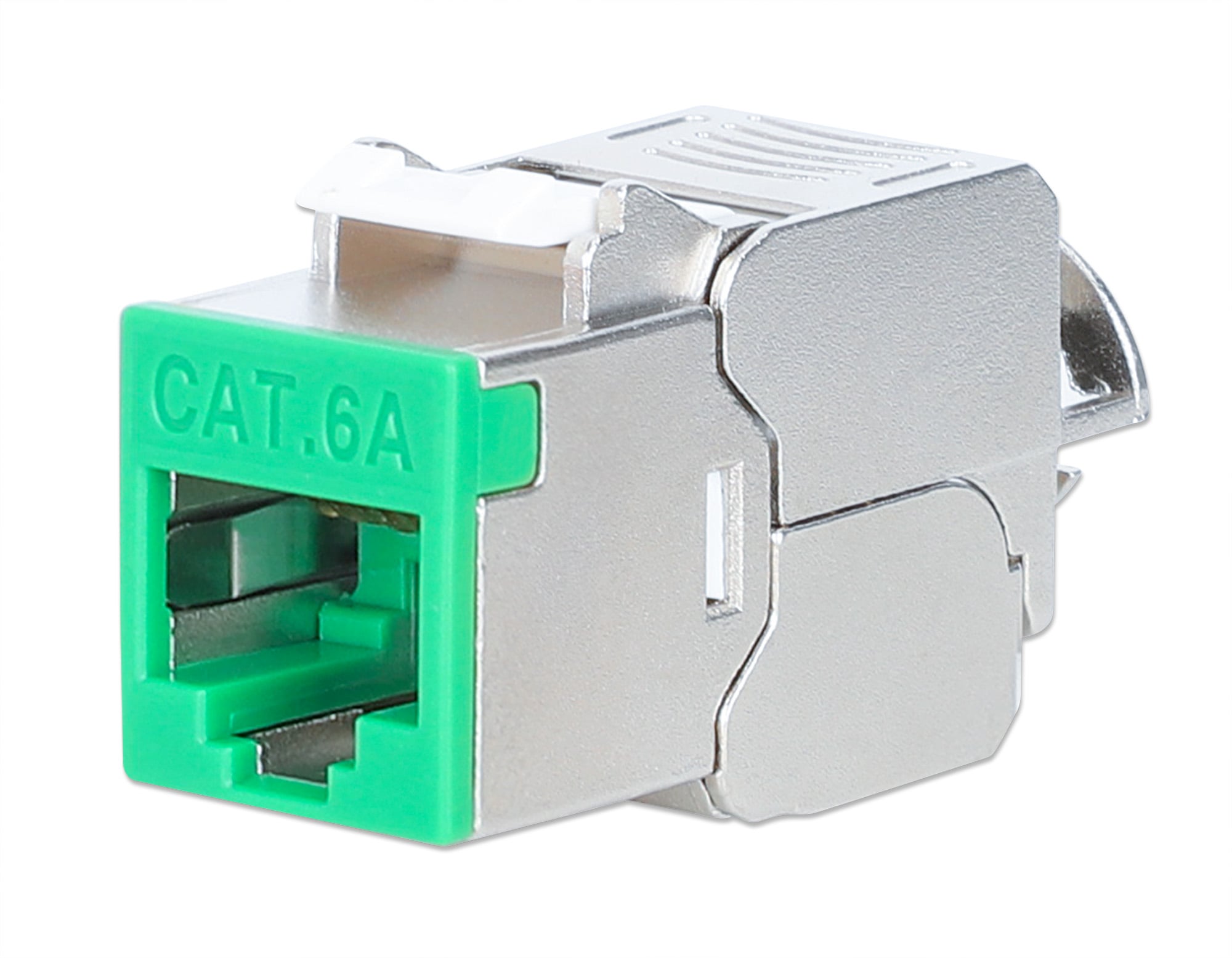 Frutto Keystone RJ45 Cat6A 10G Slim STP Toolless Verde - Intellinet IWP-MD C6A/STGRE