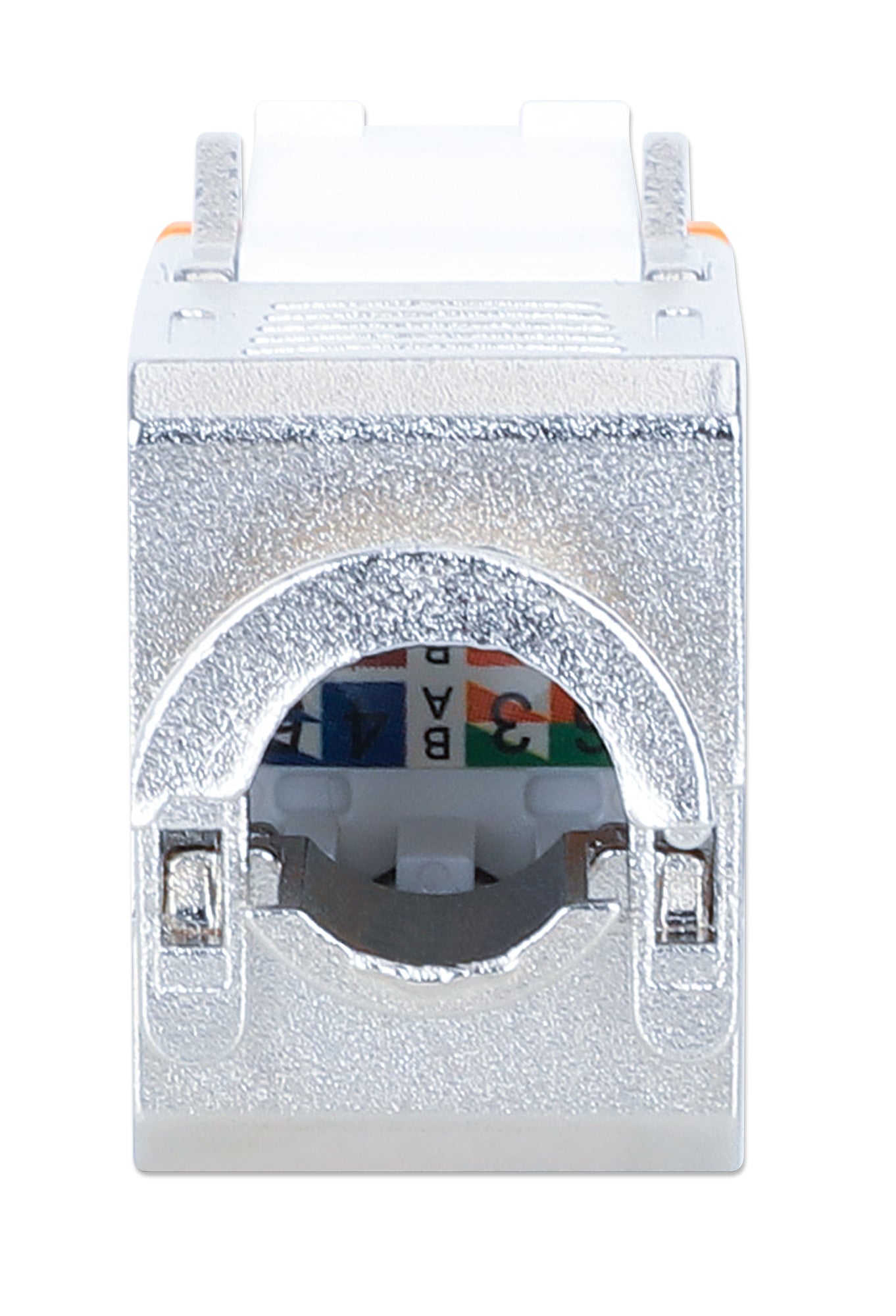 Frutto Keystone RJ45 Cat6A 10G Slim STP Toolless Arancione - Intellinet IWP-MD C6A/STOR