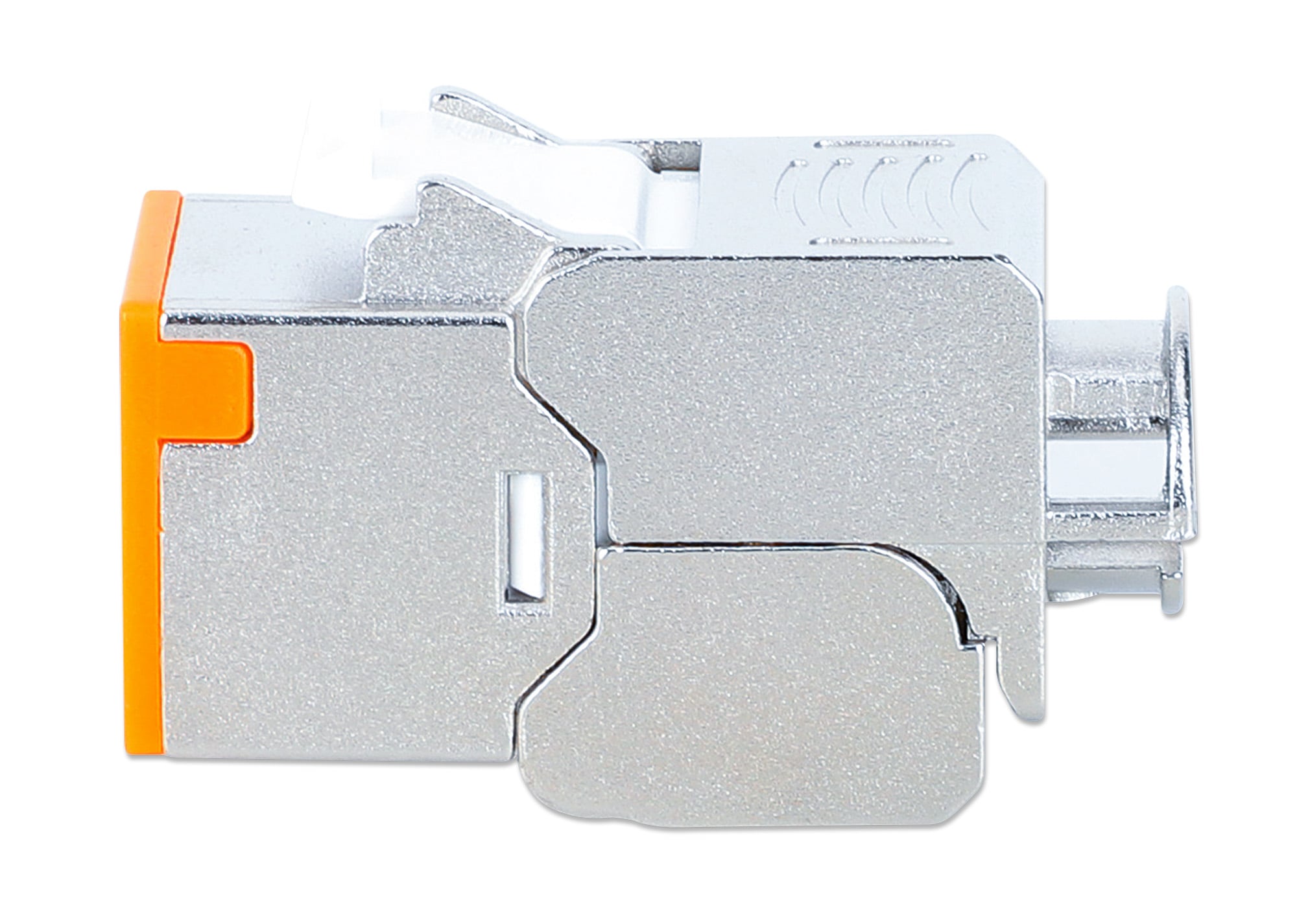Frutto Keystone RJ45 Cat6A 10G Slim STP Toolless Arancione - Intellinet IWP-MD C6A/STOR