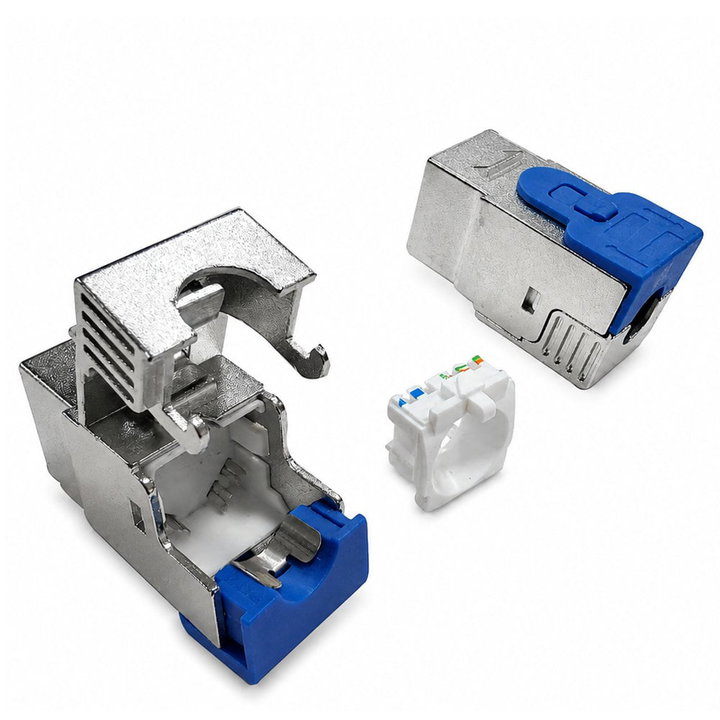 Frutto Keystone RJ45 STP Cat6A Toolless Silver - Techly Professional IWP-MD C6A/STP3