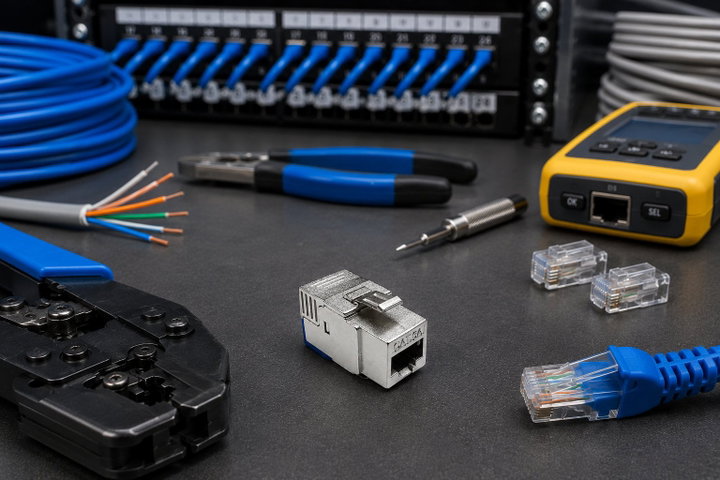 Frutto Keystone RJ45 STP Cat6A Toolless Silver - Techly Professional IWP-MD C6A/STP3