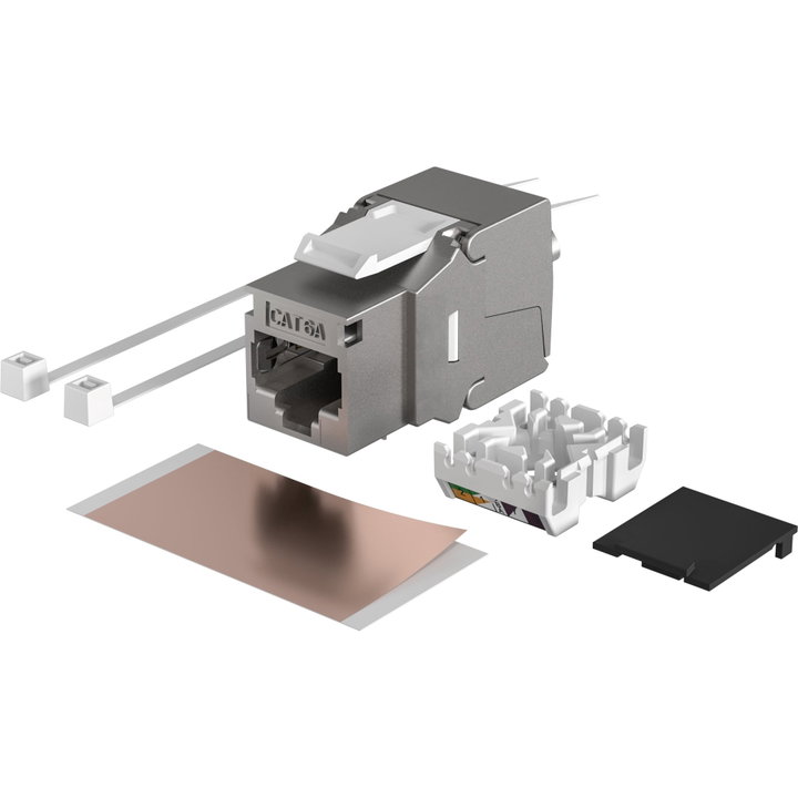 Frutto Keystone RJ45 STP Cat6A Toolless Argento - OEM IWP-MD C6A/STPE