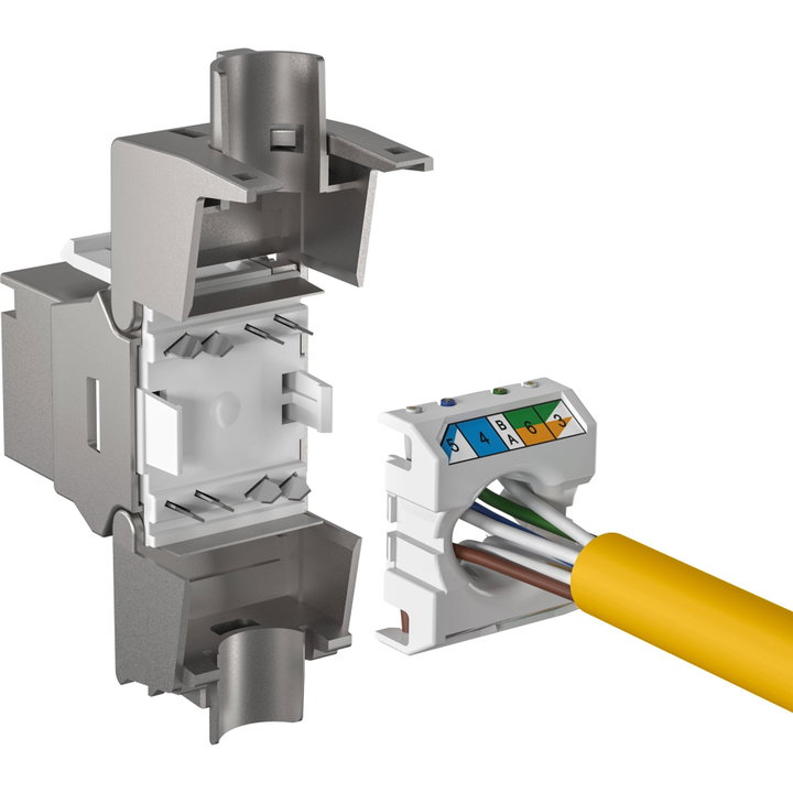Frutto Keystone RJ45 STP Cat6A Toolless Argento - OEM IWP-MD C6A/STPE