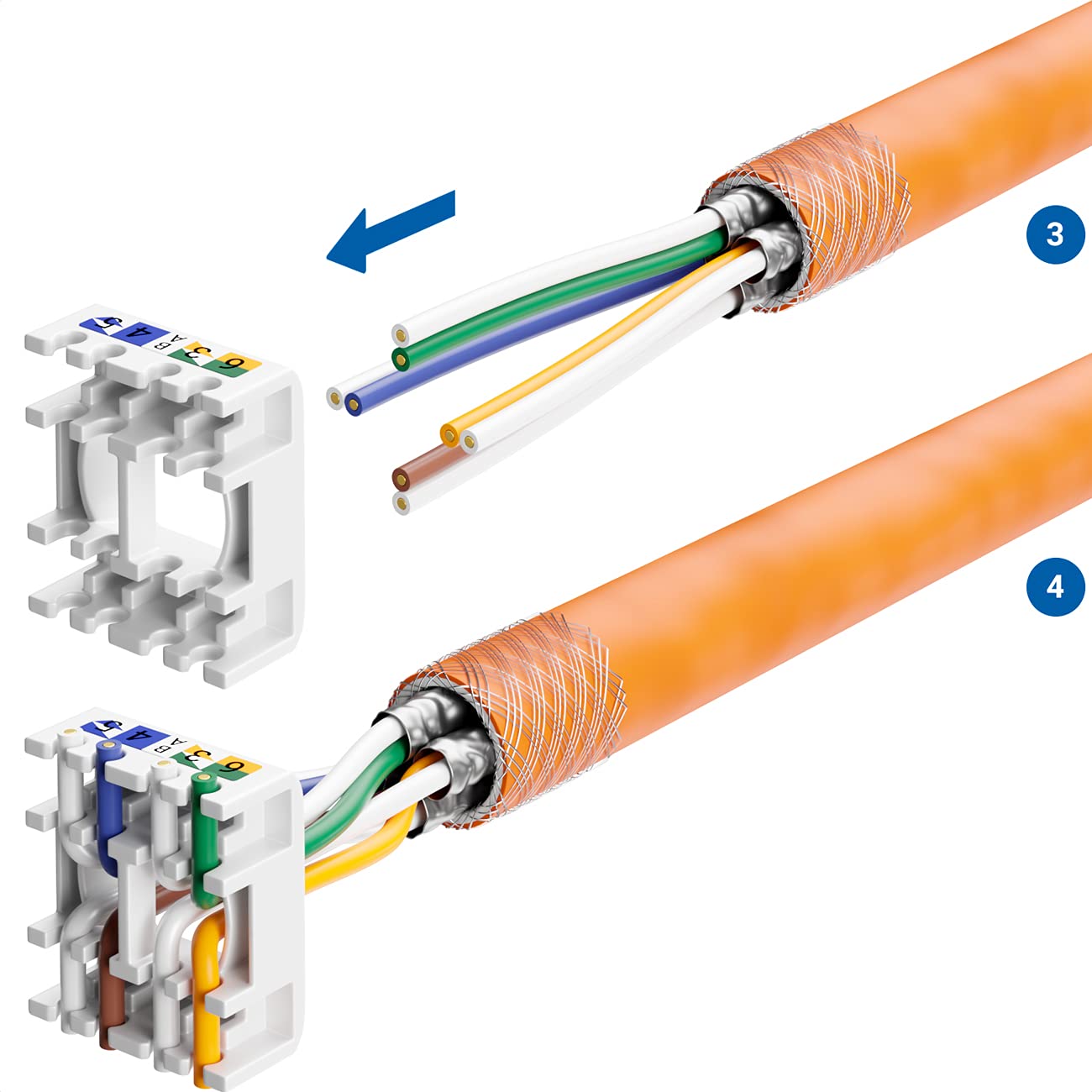 Frutto Keystone RJ45 Cat6A STP Tool-Free 16.60mm - Techly Professional IWP-MD C6A/STPT