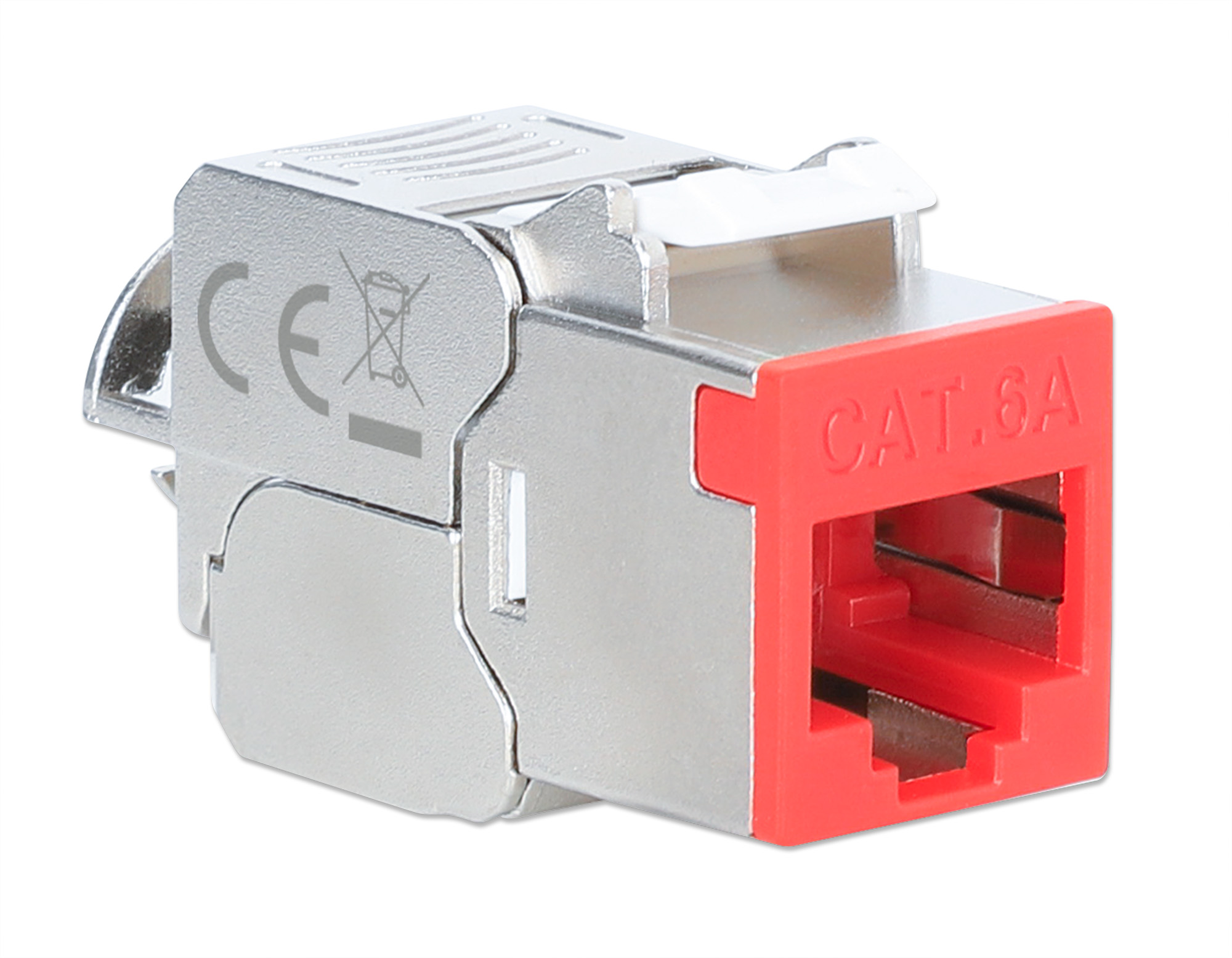 Frutto Keystone RJ45 Cat6A 10G Slim STP Toolless Rosso - Intellinet IWP-MD C6A/STRE