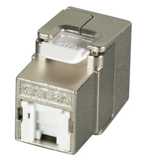 Frutto Keystone RJ45 Cat6A 10Gigabit FTP 180° Toolless con Otturatore - Intellinet IWP-MD C6A/TLFE