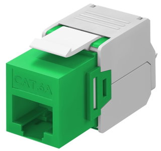 Frutto Keystone RJ45 Cat6A UTP 500MHz Verde - Goobay IWP-MD C6A/VEW