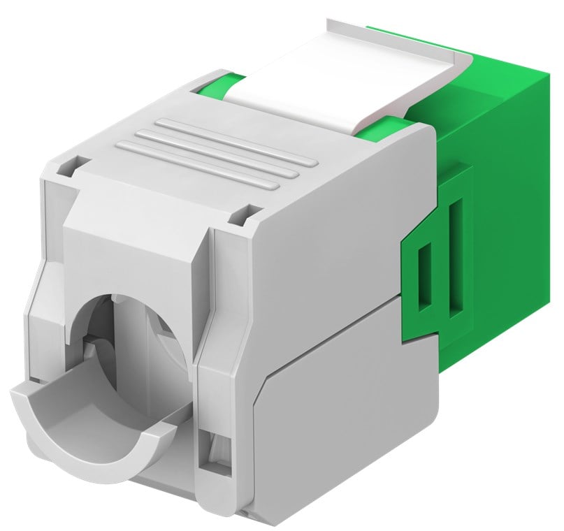 Frutto Keystone RJ45 Cat6A UTP 500MHz Verde - Goobay IWP-MD C6A/VEW
