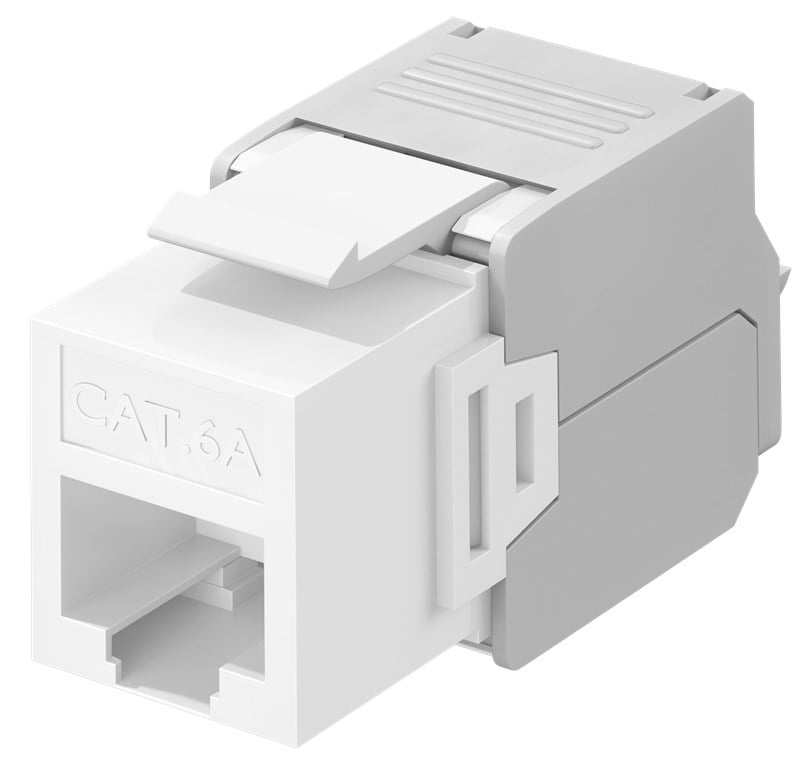 Frutto Keystone RJ45 Cat6A UTP 500MHz Bianco - Goobay IWP-MD C6A/WW