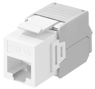 Frutto Keystone RJ45 Cat6A UTP 500MHz Bianco - Goobay IWP-MD C6A/WW