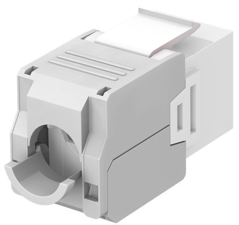 Frutto Keystone RJ45 Cat6A UTP 500MHz Bianco - Goobay IWP-MD C6A/WW