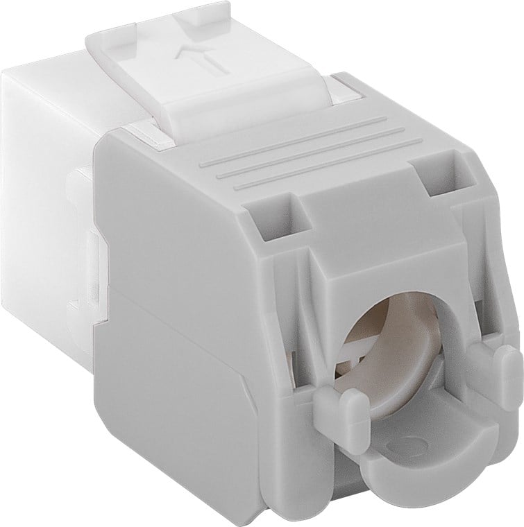 Frutto Keystone RJ45 Cat6A UTP Tool-Free Bianco Grigio - Techly Professional IWP-MD C6A/WWT