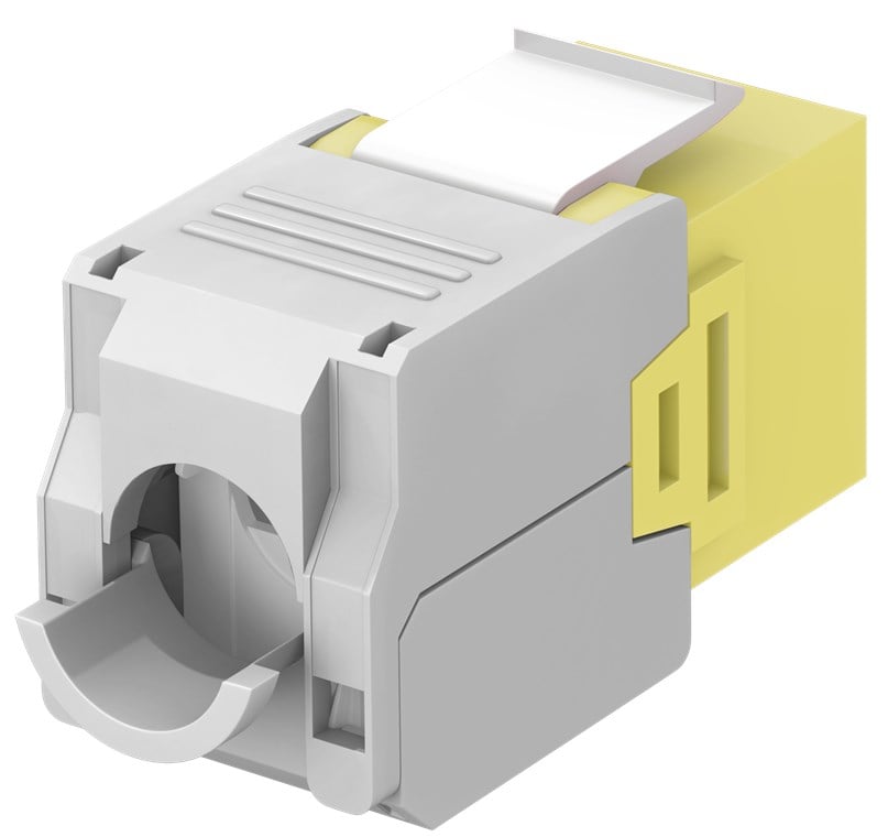 Frutto Keystone RJ45 Cat6A UTP 500MHz Giallo - Goobay IWP-MD C6A/YEW