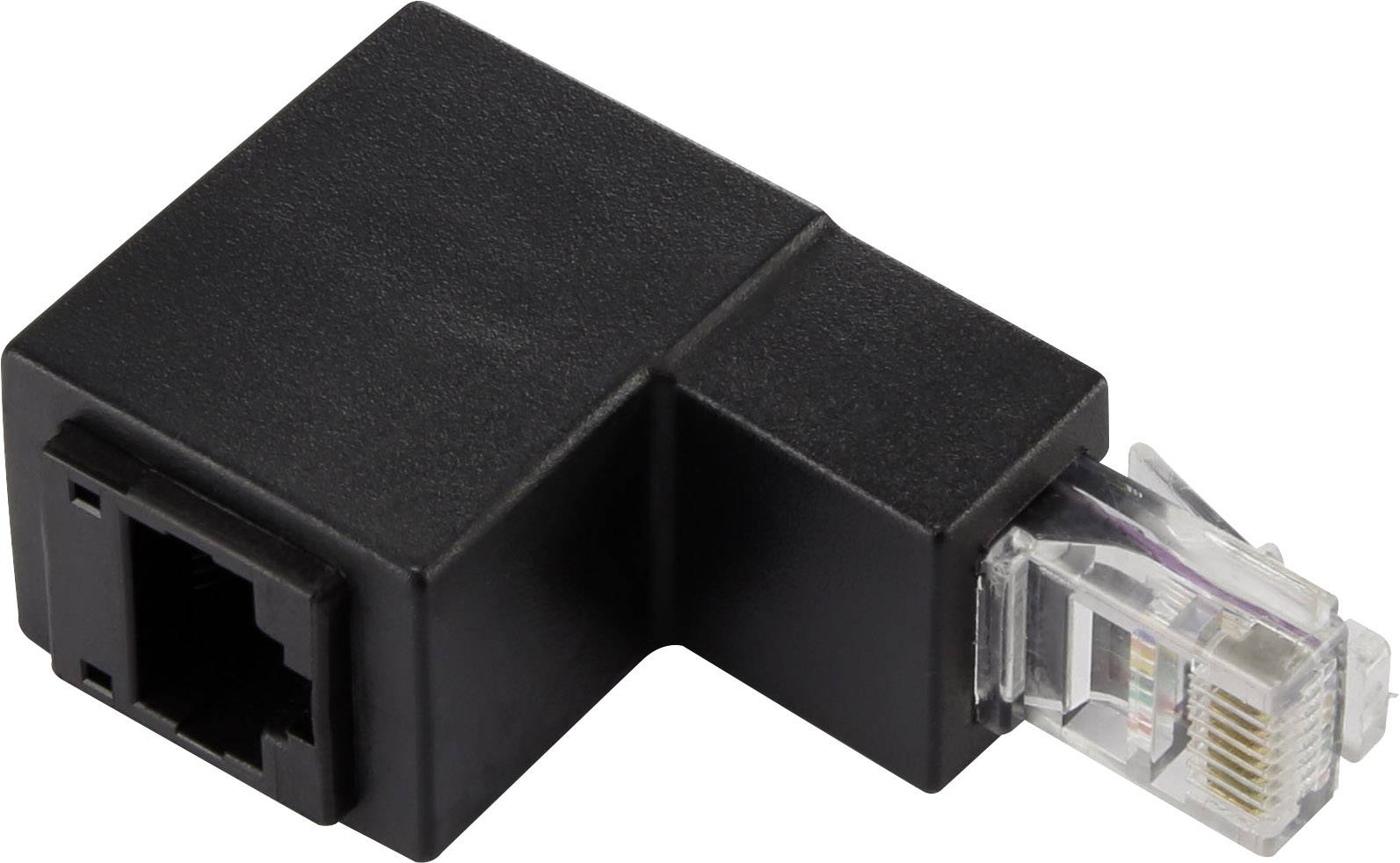 Adattatore RJ45 Maschio Femmina Cat6 UTP Angolato verso il basso a 90° Nero - Delock IWP-MD C6U-RJ45D