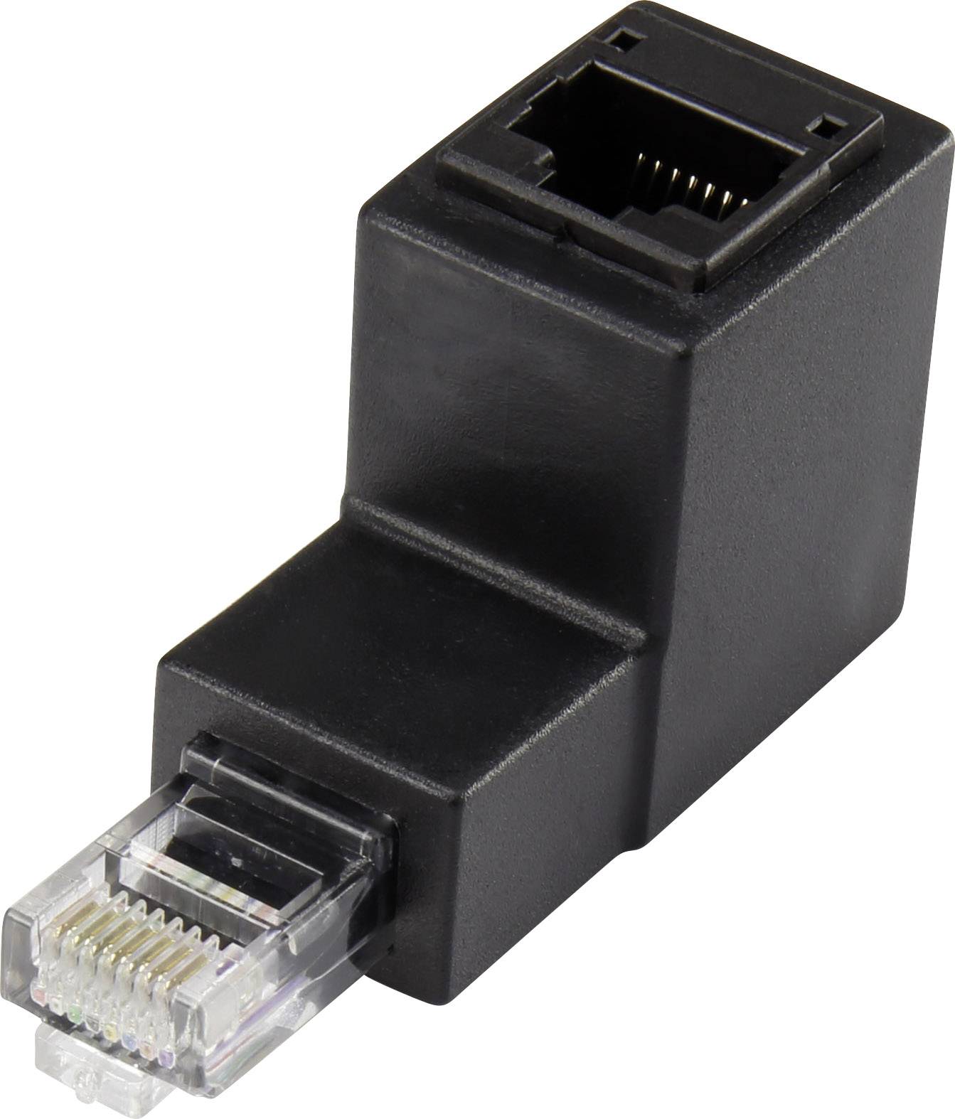 Adattatore RJ45 Maschio Femmina Cat6 UTP Angolato verso il basso a 90° Nero - Delock IWP-MD C6U-RJ45D