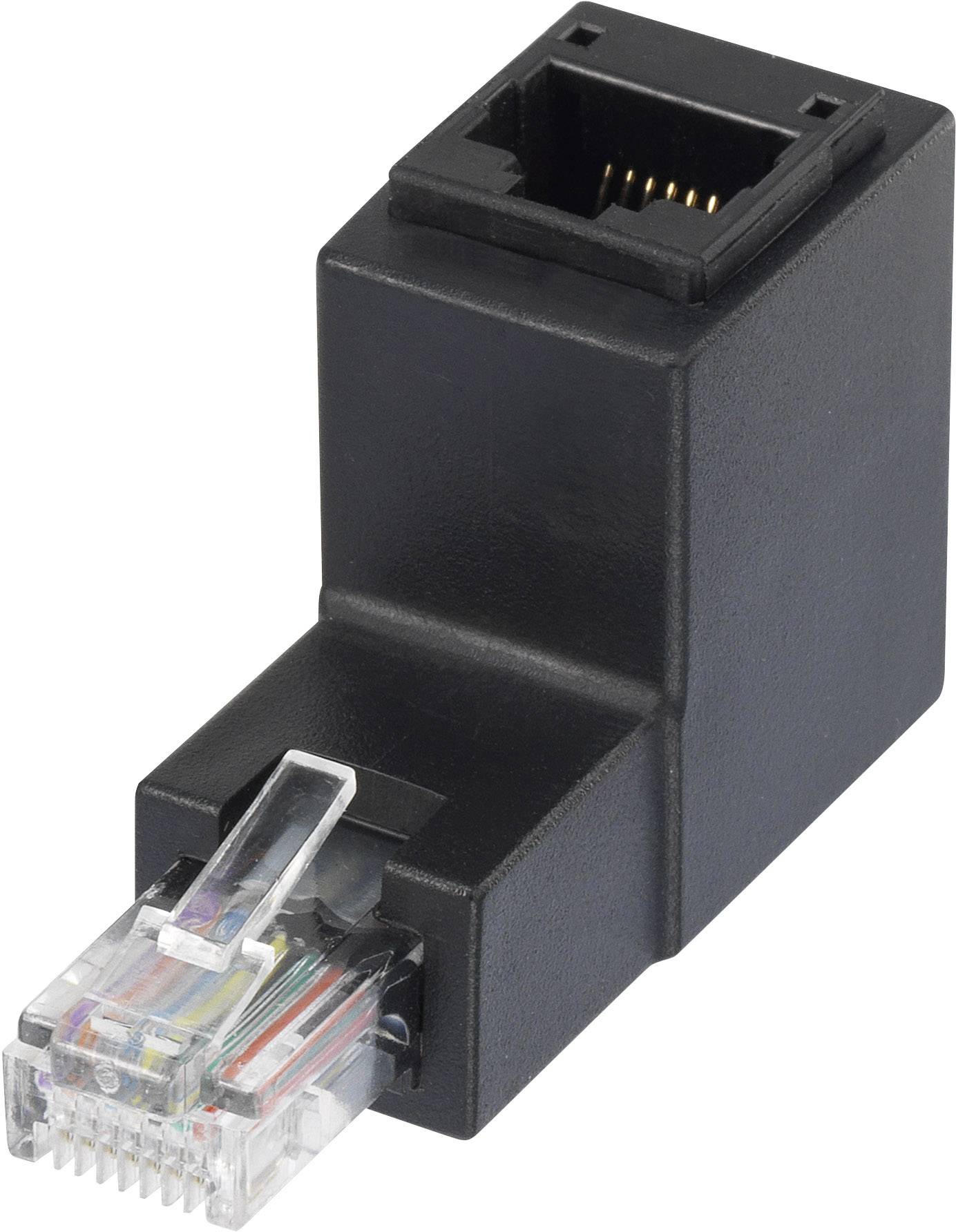 Adattatore RJ45 Maschio Femmina Cat6 UTP Angolato verso l'alto a 90° Nero - Delock IWP-MD C6U-RJ45U