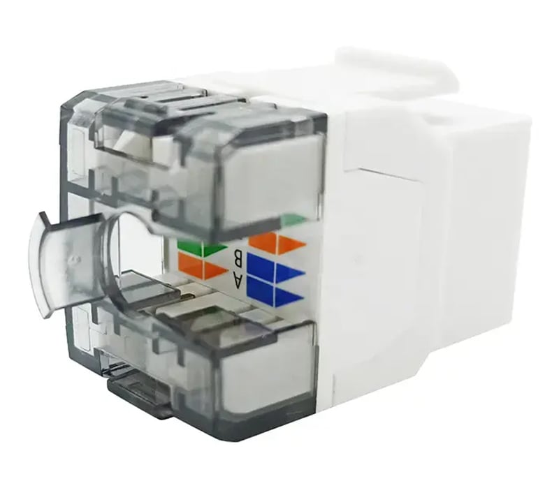 Frutto Keystone RJ45 Cat6 UTP 180° Toolless Bianco - Intellinet IWP-MD C6/180WI