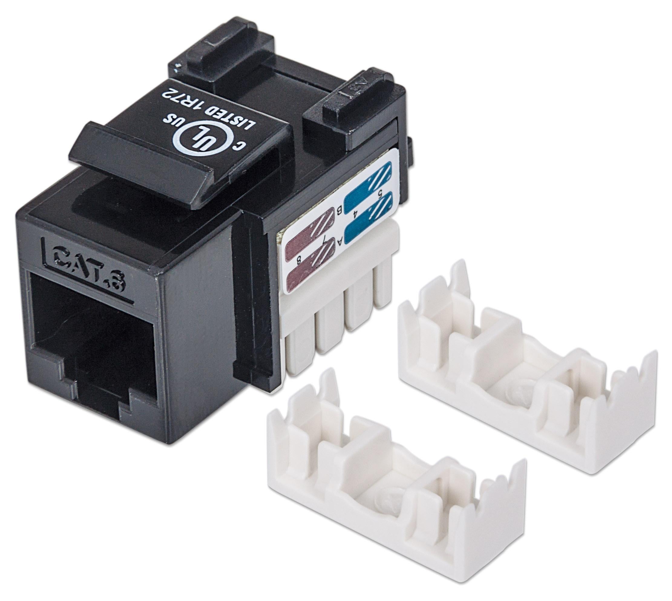 Fruit Keystone RJ 45 Cat 6 Unshielded UTP Black - Intellinet IWP-MD C 6 /BK