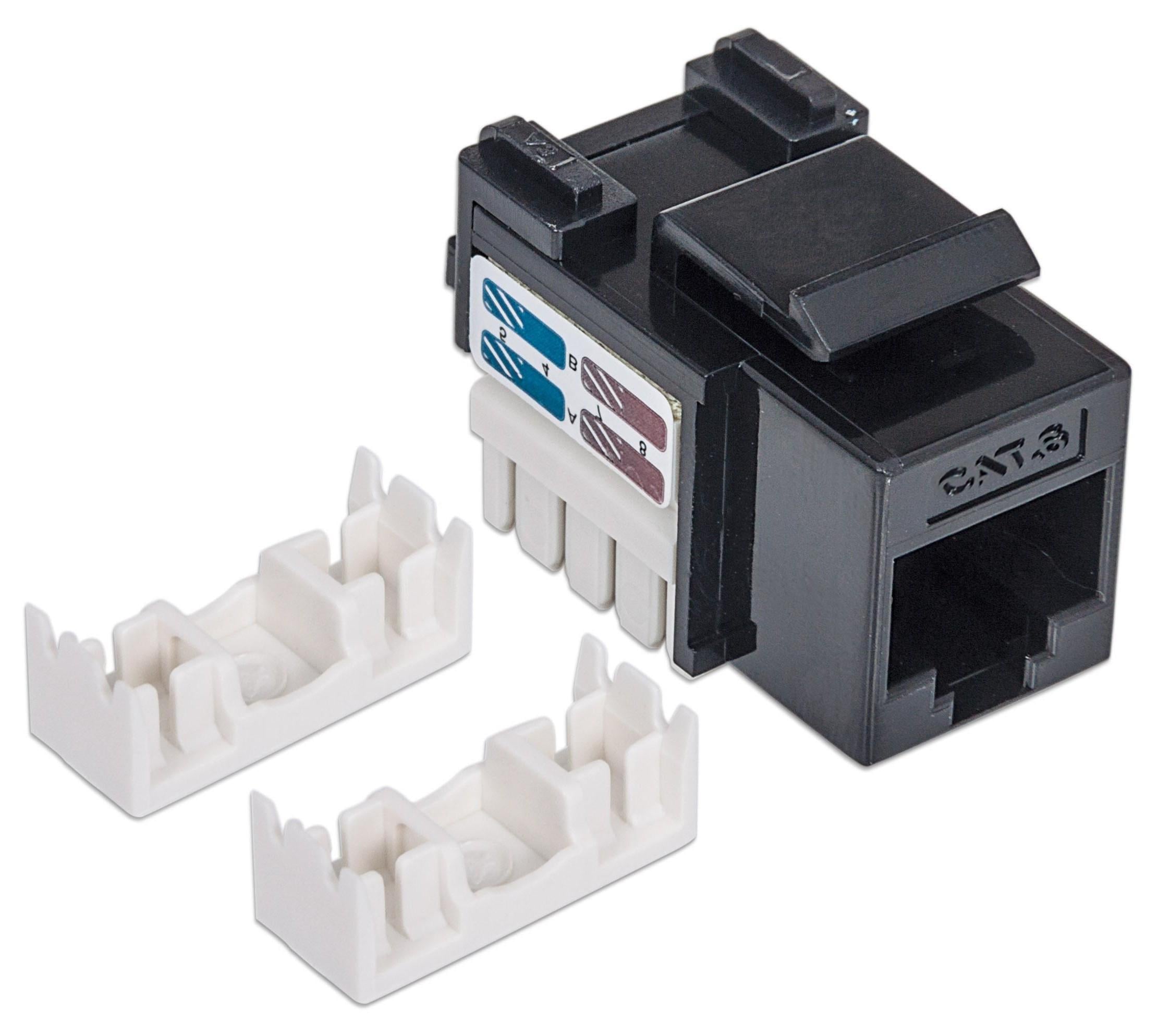 Frutto Keystone RJ45 Cat6 UTP non schermato Nero - Intellinet IWP-MD C6/BK