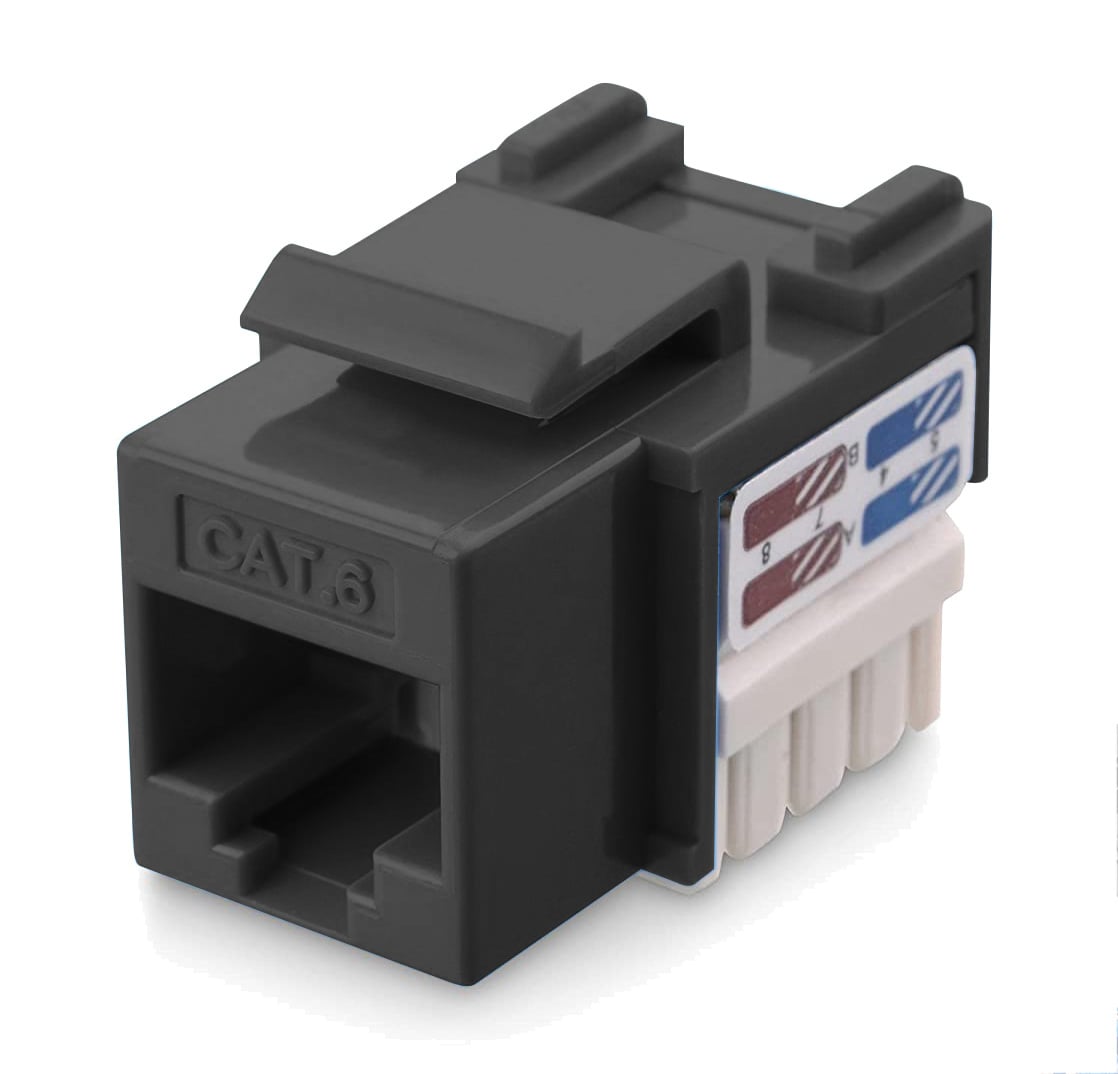 Frutto Keystone RJ45 Cat6 UTP IDC 90° Nero - Techly Professional IWP-MD C6/BKT