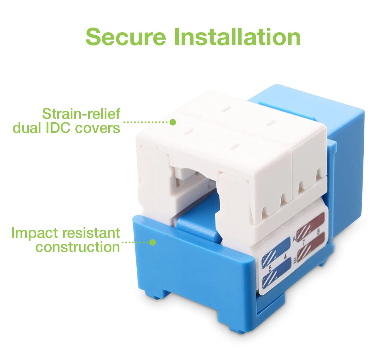 Frutto Keystone RJ45 Cat6 UTP IDC 90° Blu - Techly Professional IWP-MD C6/BLT