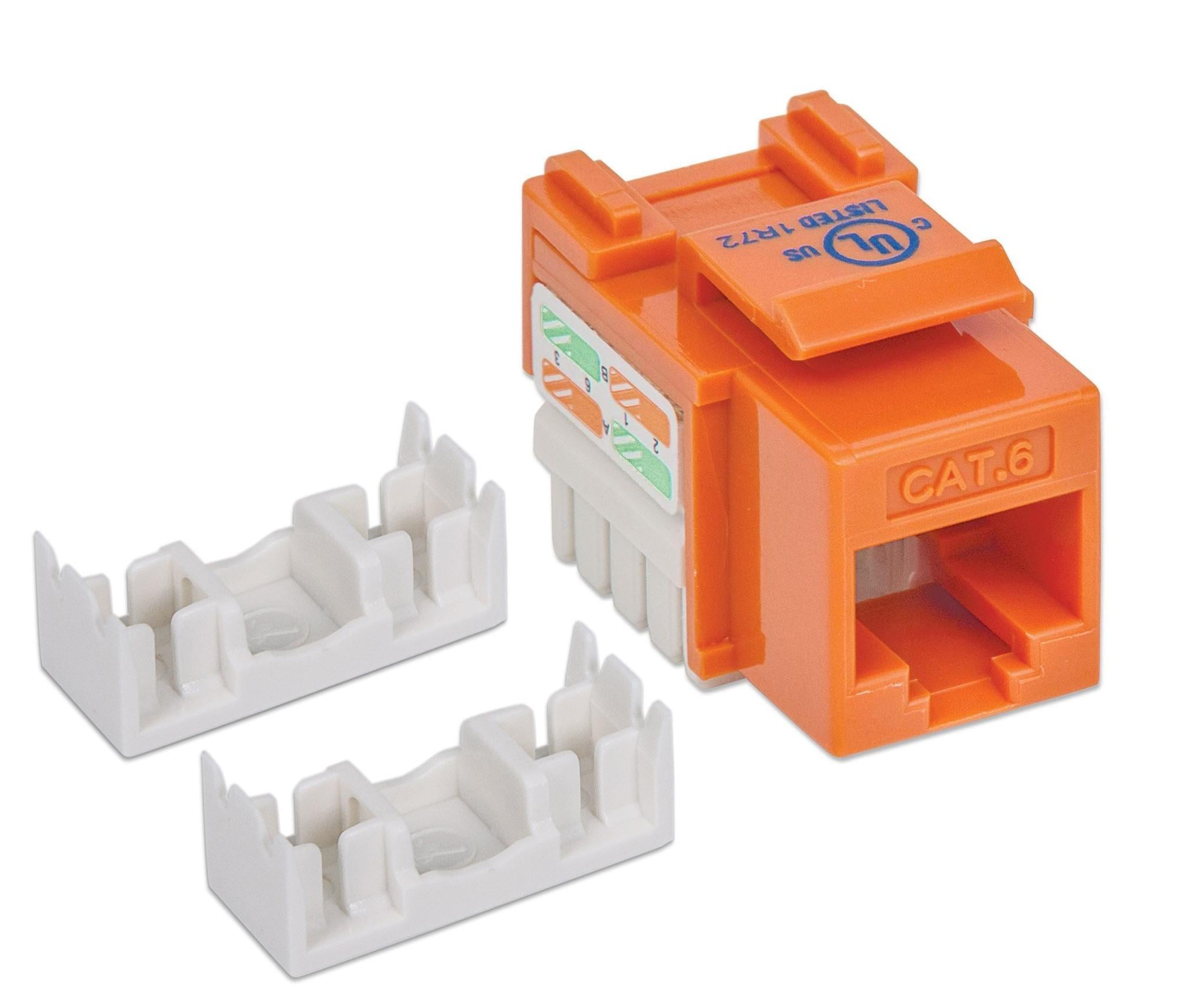 Frutto Keystone RJ45 Cat6 UTP non schermato Arancione - Intellinet IWP-MD C6/OR