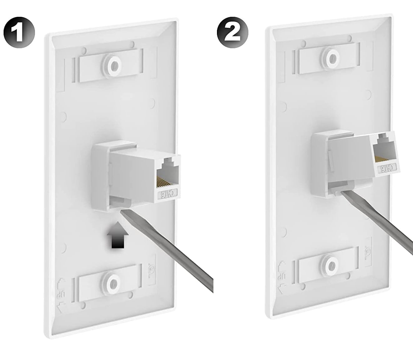 Accoppiatore RJ45 F/F UTP Cat6 Keystone Bianco - Intellinet IWP-MD C6/PB