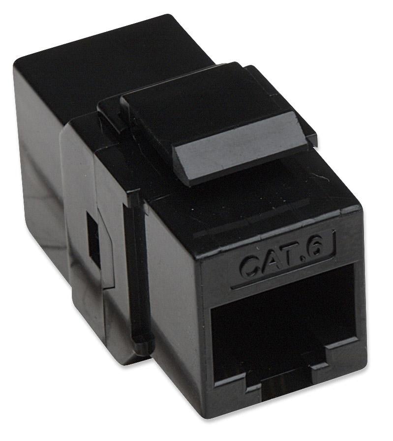Keystone RJ 45 F/F Coupler Cat 6 UTP Black - Techly Professional IWP-MD C 6 /PKT