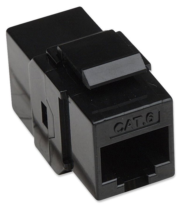 Accoppiatore Keystone RJ45 F/F Cat6 UTP Nero - Techly Professional IWP-MD C6/PKT