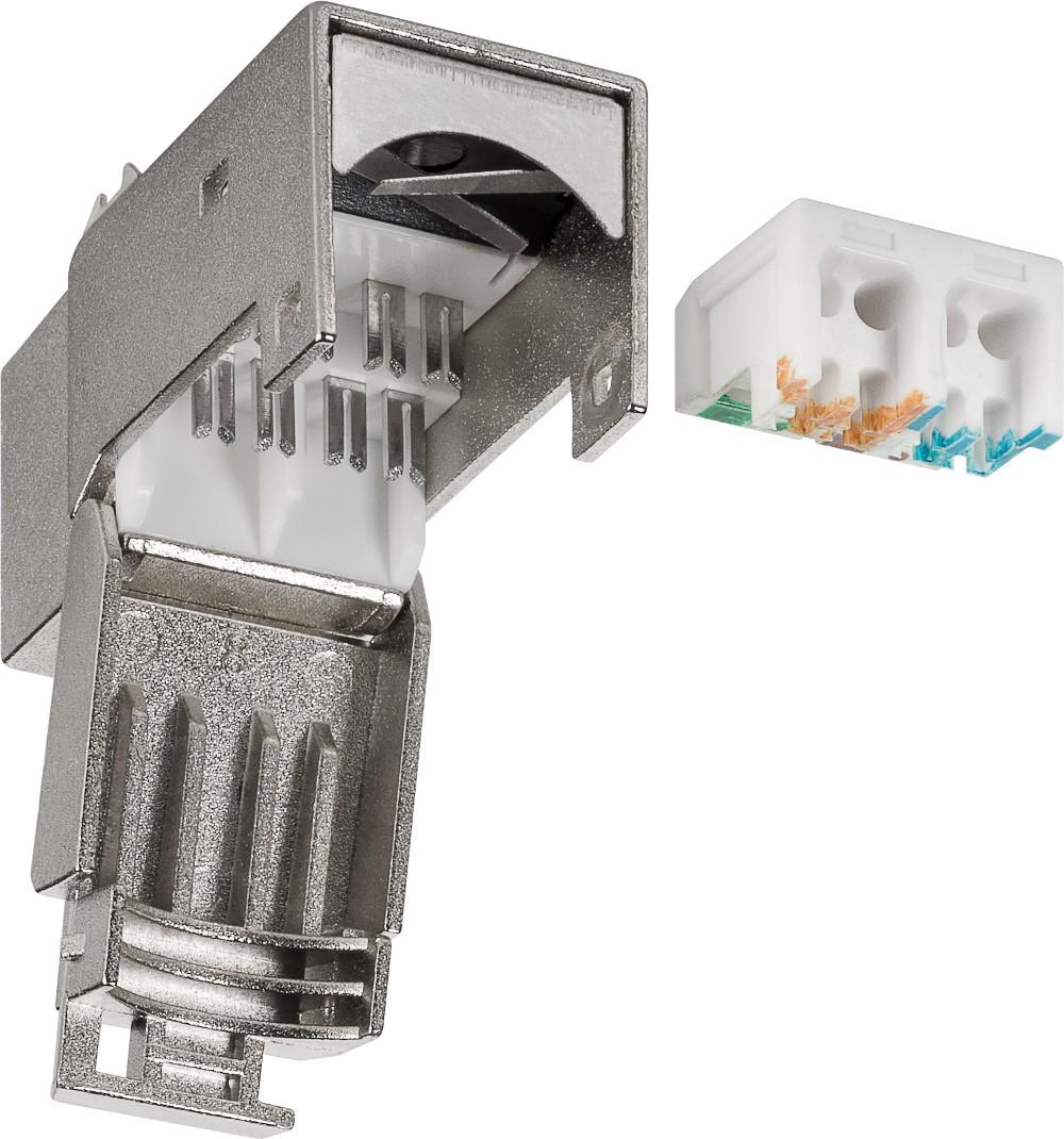 Frutto Keystone RJ45 Cat6 STP Schermato 250MHz SNAP-IN - Goobay IWP-MD C6/STP-SN