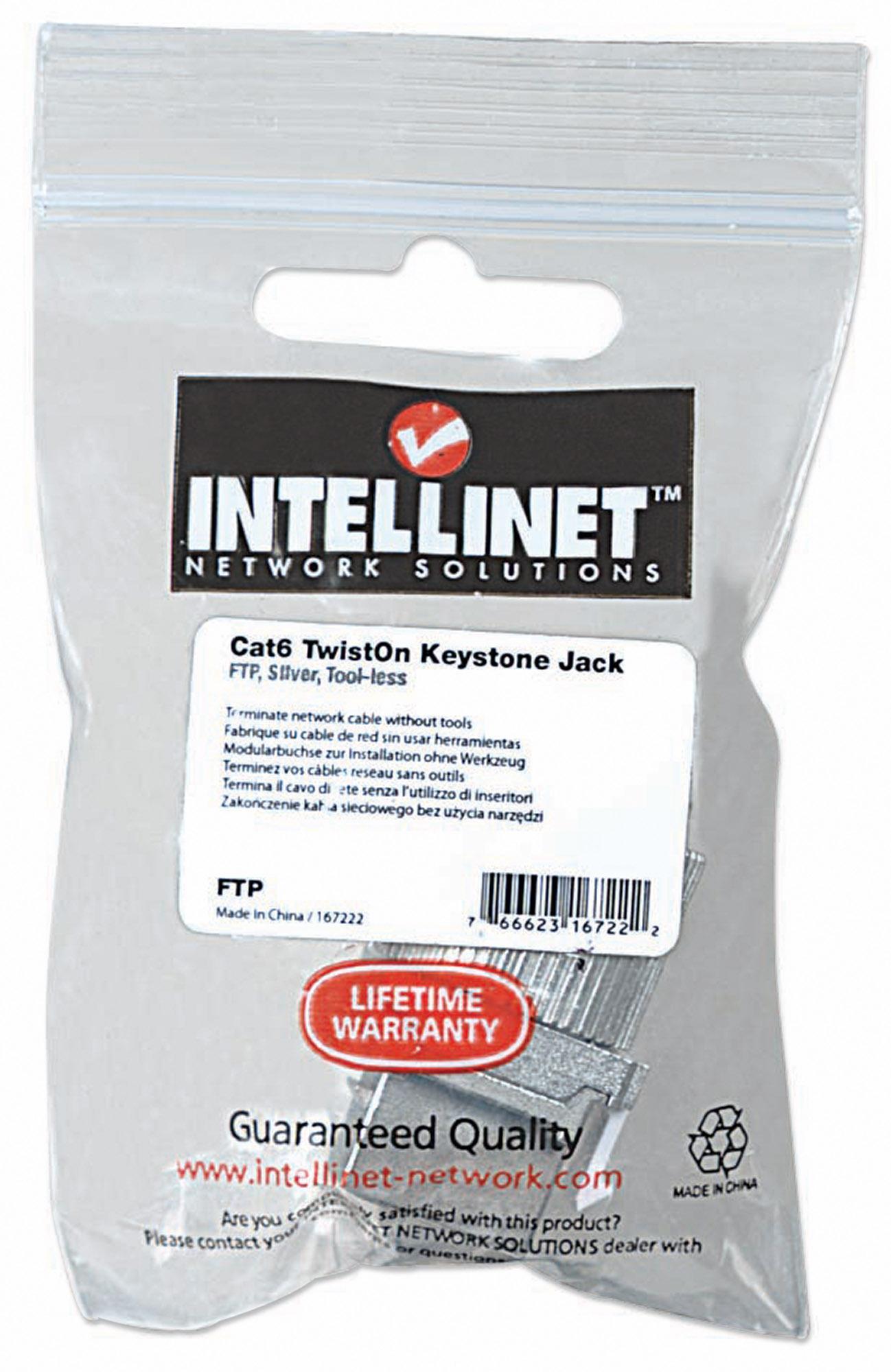 Frutto Keystone Cat6 FTP Tooless - Intellinet IWP-MD C6/TLS