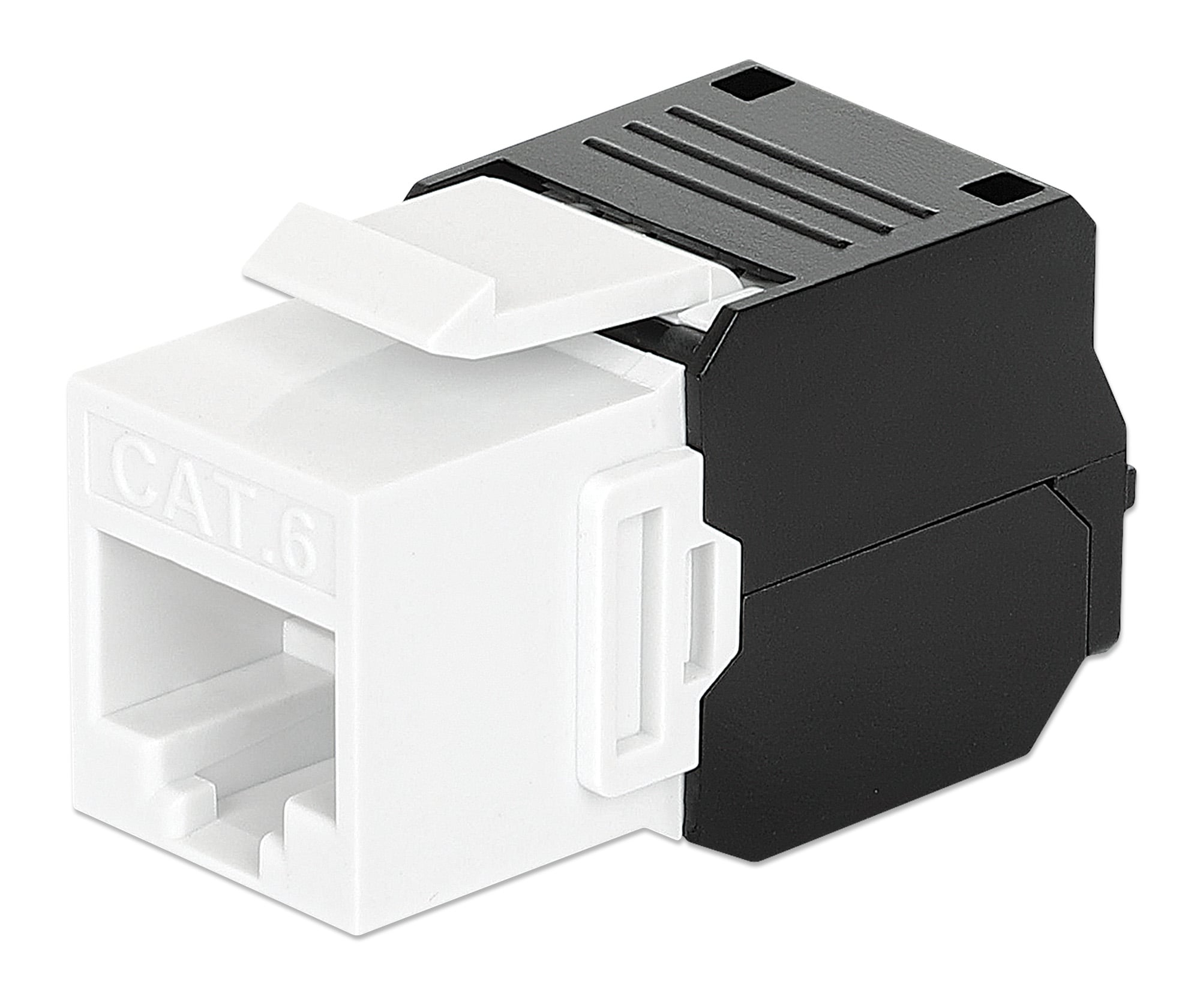 Frutto Keystone RJ45 Cat6 UTP Tool-Free Bianco Nero - Intellinet IWP-MD C6/TLU3MU