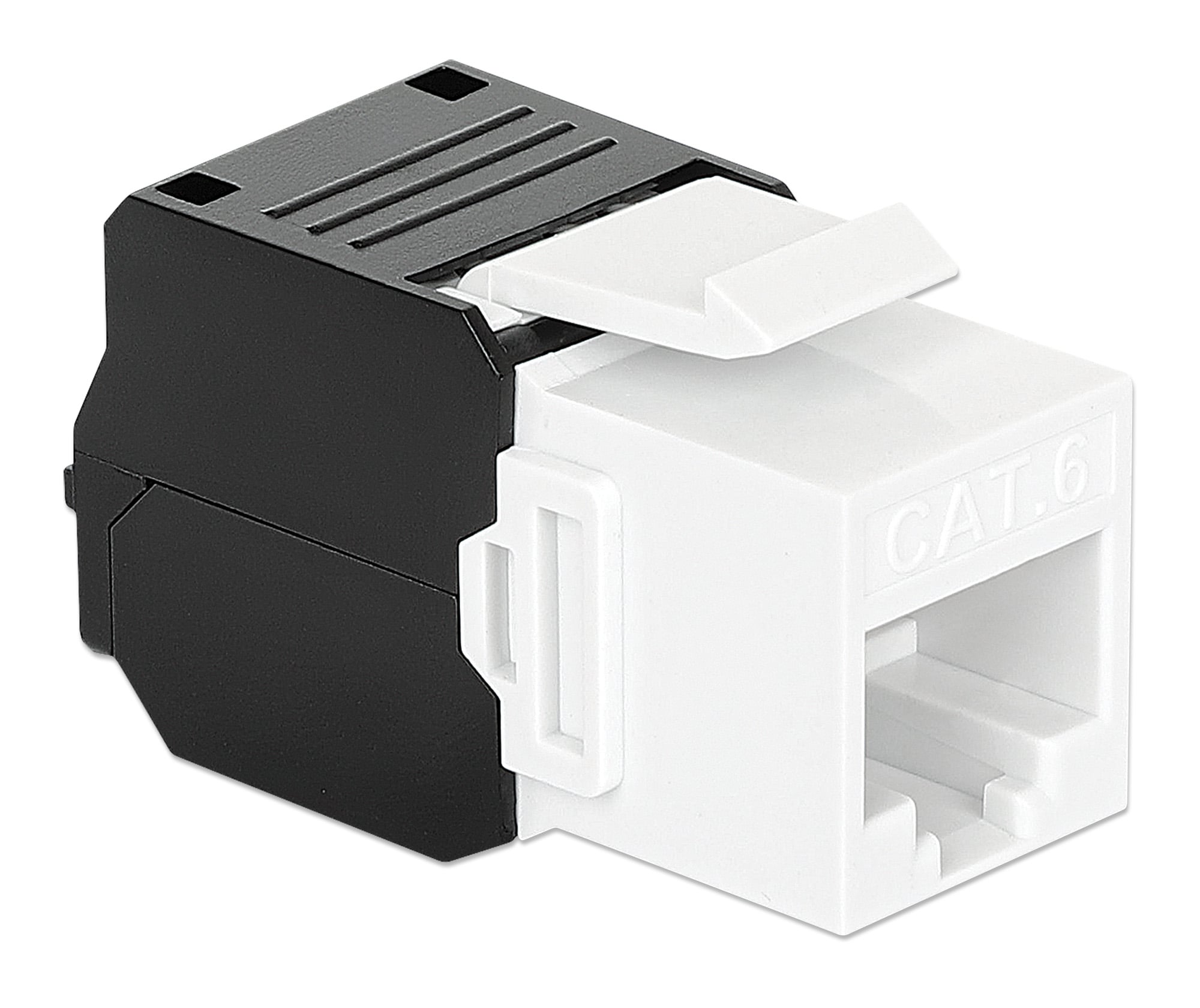 Frutto Keystone RJ45 Cat6 UTP Tool-Free Bianco Nero - Intellinet IWP-MD C6/TLU3MU