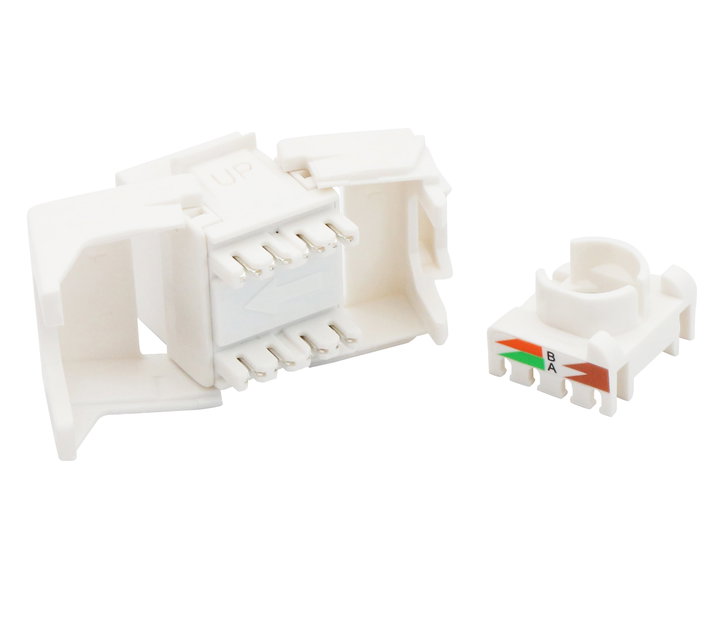 Frutto Keystone RJ45 Cat6 UTP 180° Toolless Bianco - Intellinet IWP-MD C6/ULF