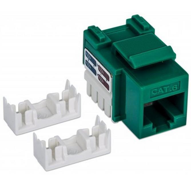 Frutto Keystone RJ45 Cat6 UTP non schermato Verde - Intellinet IWP-MD C6/VE
