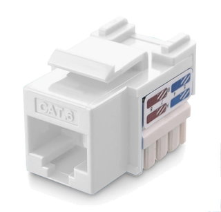 Frutto Keystone RJ45 Cat6 UTP IDC 90° Bianco - Techly Professional IWP-MD C6/WHT
