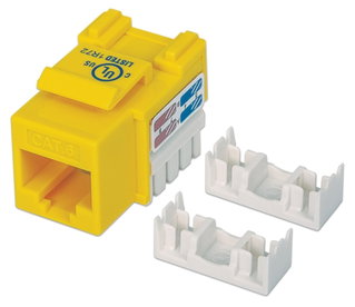 Frutto Keystone RJ45 Cat6 UTP non schermato giallo - Intellinet IWP-MD C6/YE