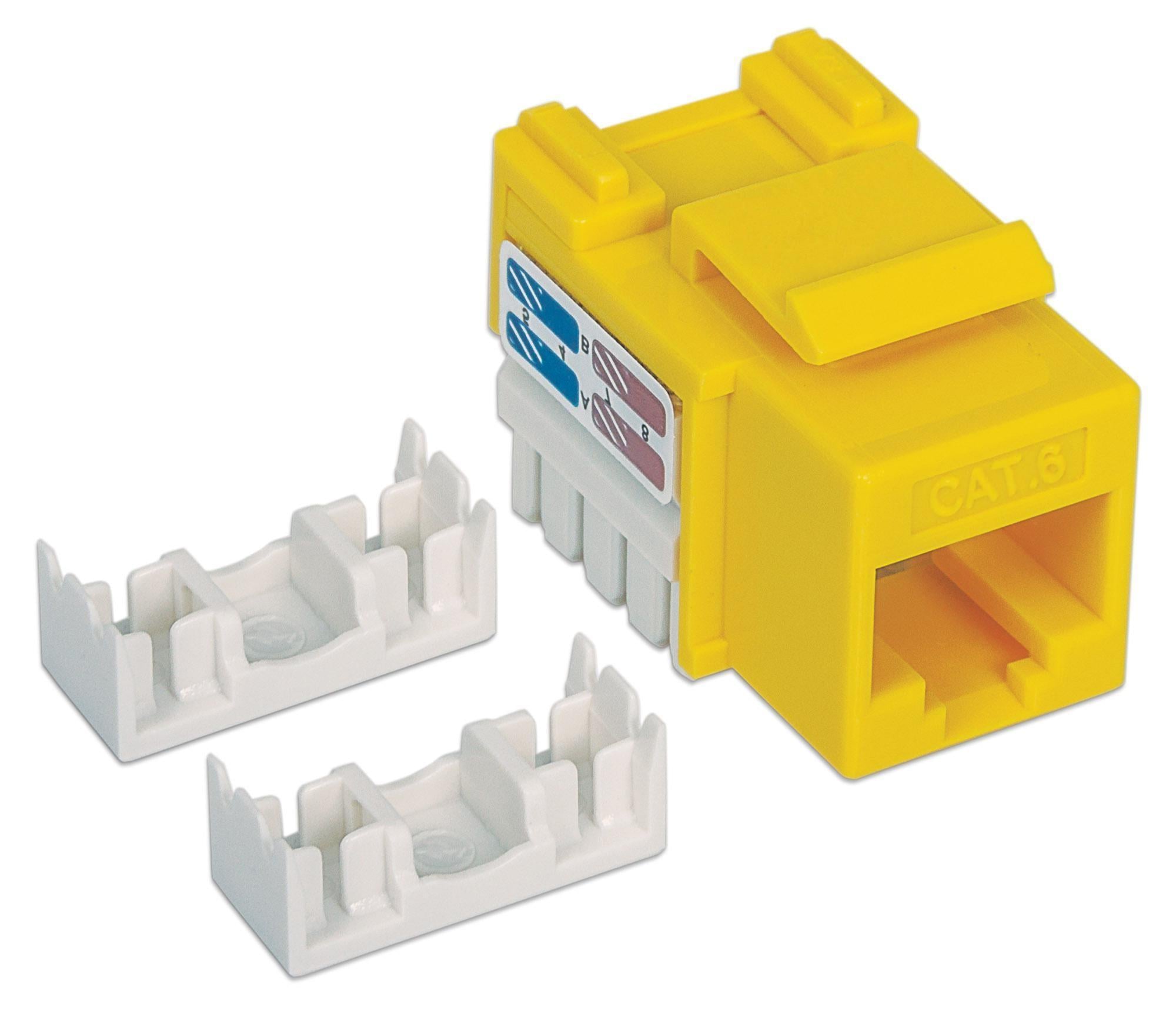 Frutto Keystone RJ45 Cat6 UTP non schermato Giallo - Intellinet IWP-MD C6/YE