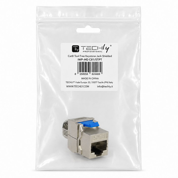 Frutto Keystone RJ45 Cat8.1 STP Toolless - Techly Professional IWP-MD C81/STPT