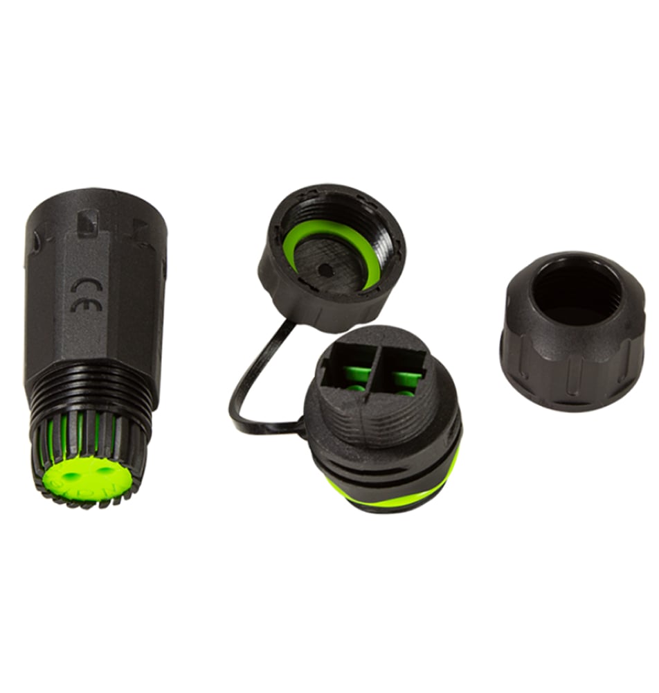 Connettore Fibra Ottica SC Duplex Impermeabile IP68 con Pressacavo e Cappuccio Antipolvere - Logilink IWP-MD FOSCD-IPGL